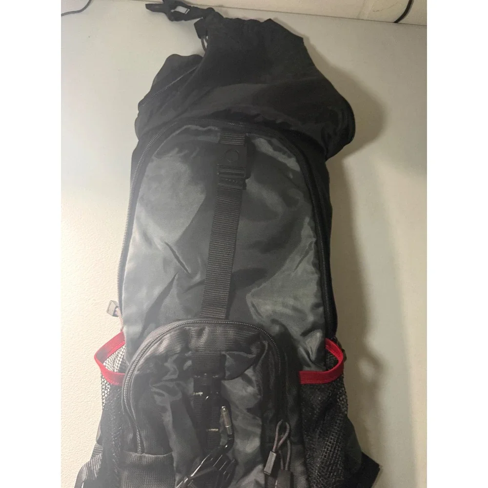 Outdoor Products Hydration Backpack Black Gray Hiking Trail Bag with Reservoir